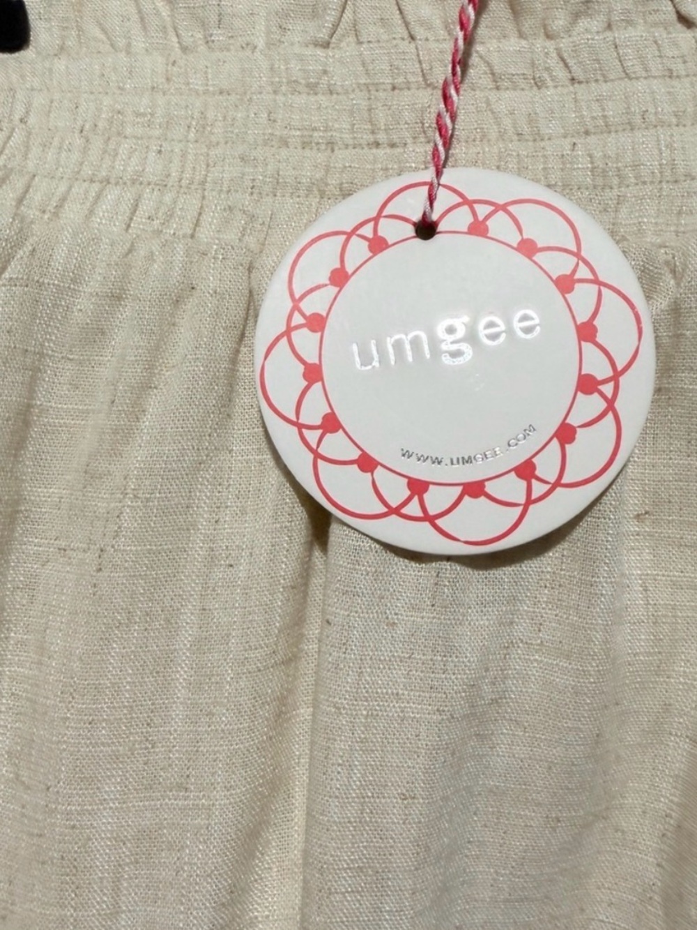 Cream Linen Ruffle Tiered Skort Shorts by UMGEE NWT - Picture 4 of 4